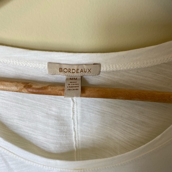 Anthropologie white tee/blouse size medium - Picture 4 of 4